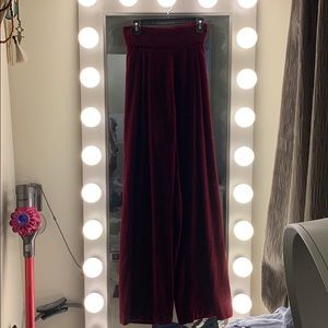 Red velvet pant set